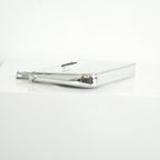 Prada Chrome Silver Leather Brique Crossboddy Bag