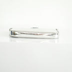 Prada Chrome Silver Leather Brique Crossboddy Bag
