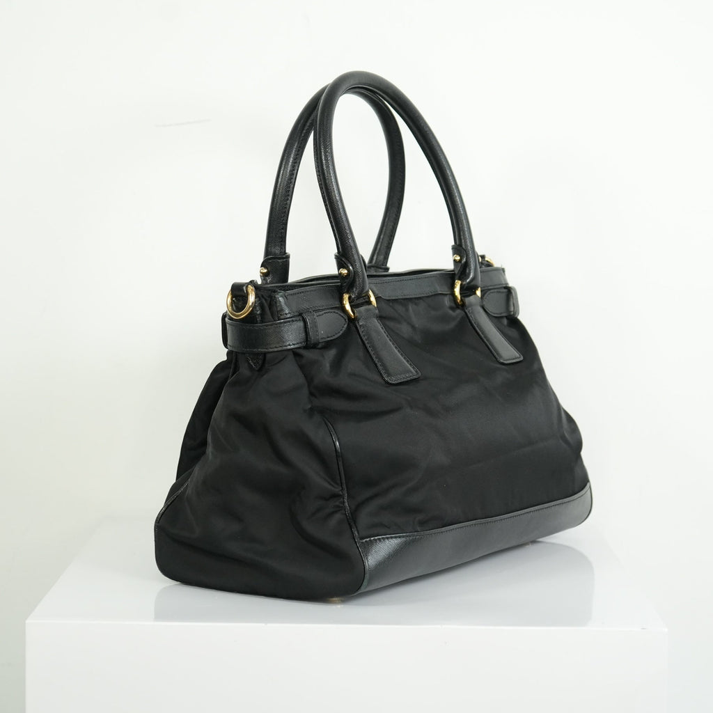 Salvatore Ferragamo Gancini Nylon Two-way Bag