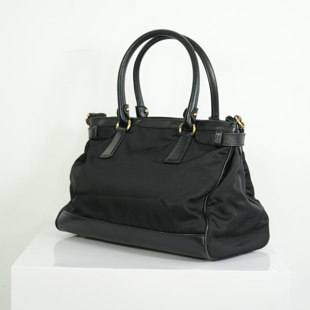 Salvatore Ferragamo Gancini Nylon Two-way Bag