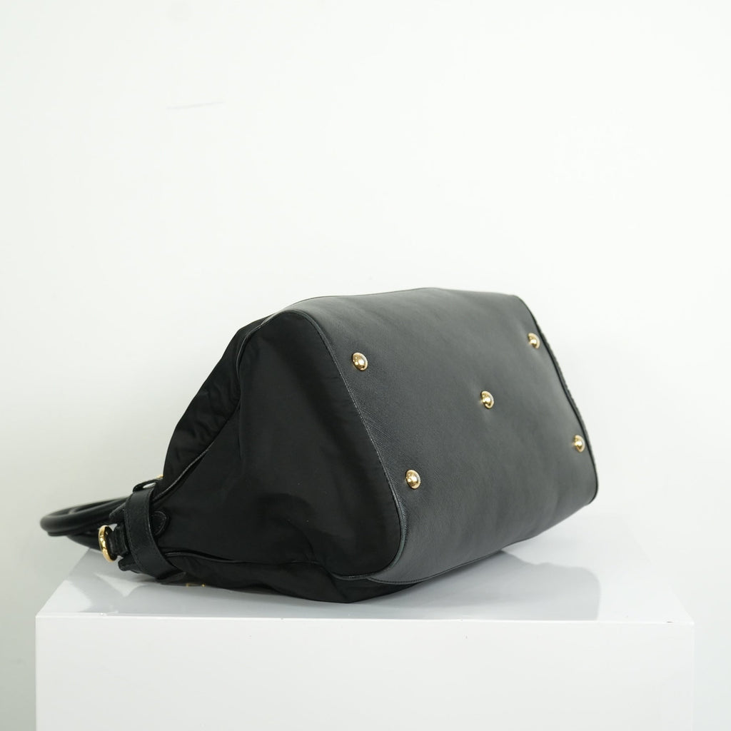Salvatore Ferragamo Gancini Nylon Two-way Bag
