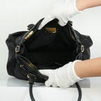 Salvatore Ferragamo Gancini Nylon Two-way Bag