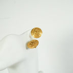 Chanel CC Logo Gold-Plated Clip On Earrings