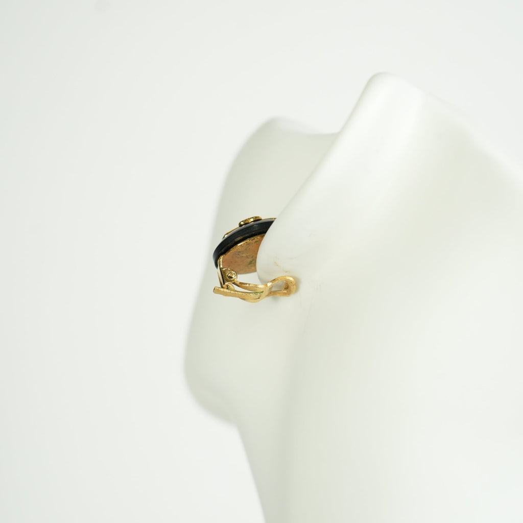 Chanel Vintage Lucky Clover Clip On Earrings