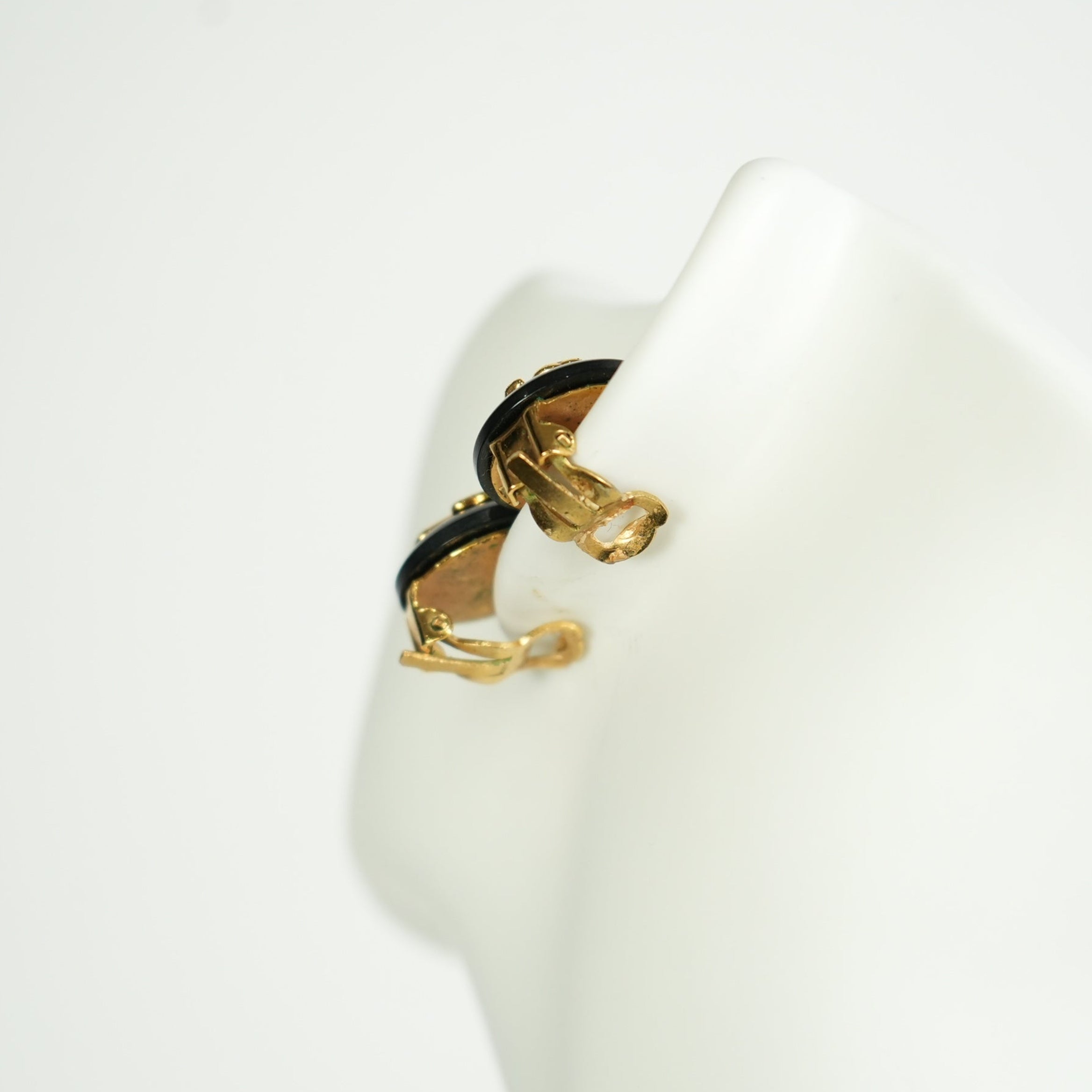 Chanel Vintage Lucky Clover Clip On Earrings