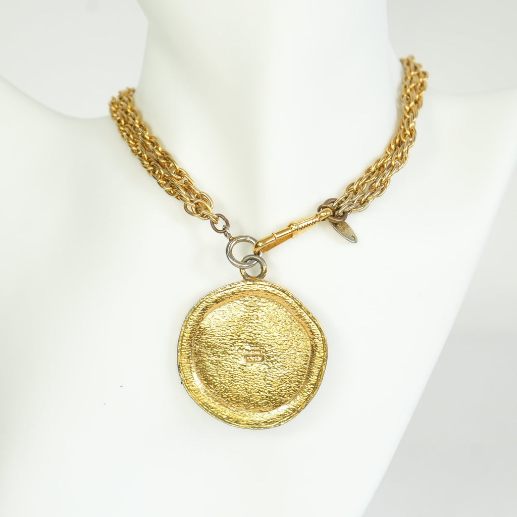 Chanel Vintage Centaur Gold-Plated Zodiac Pendant Necklace