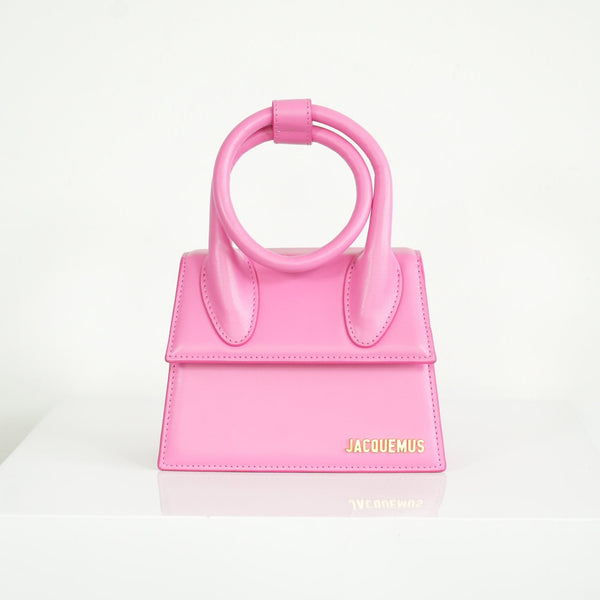 Jacquemus Pink Leather Le Chiquito Noeud Tote Bag