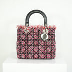 Christian Dior Lady Dior Tweed Medium Bag