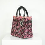 Christian Dior Lady Dior Tweed Medium Bag