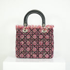 Christian Dior Lady Dior Tweed Medium Bag