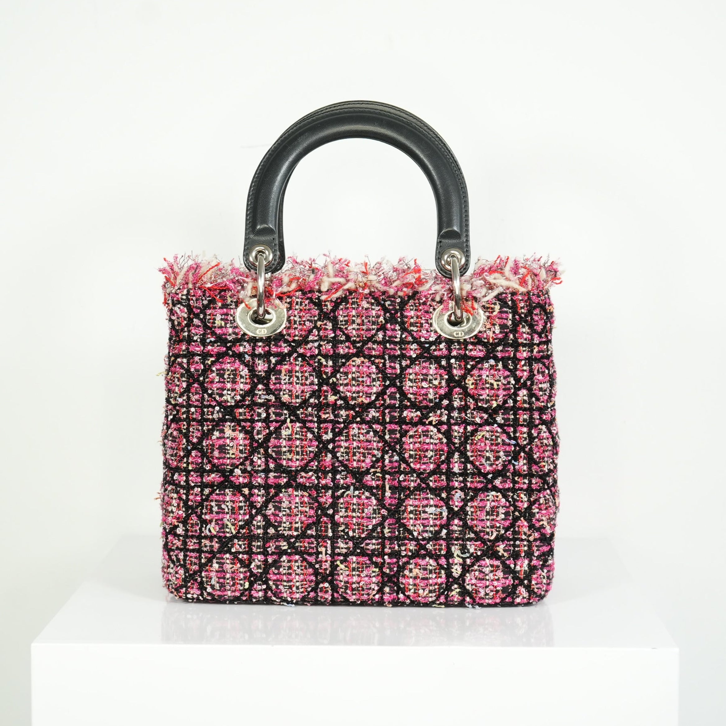 Christian Dior Lady Dior Tweed Medium Bag