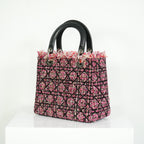 Christian Dior Lady Dior Tweed Medium Bag