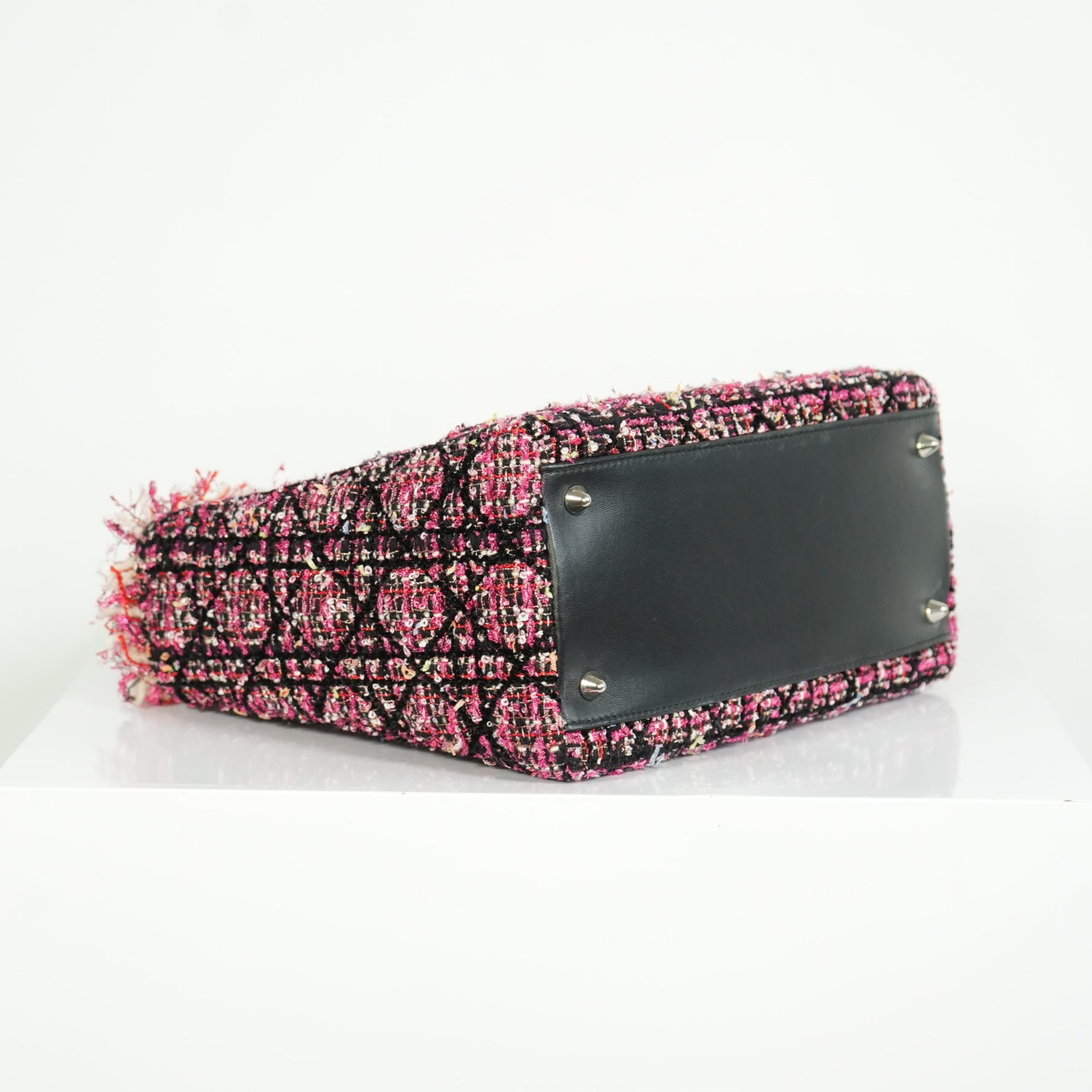 Christian Dior Lady Dior Tweed Medium Bag