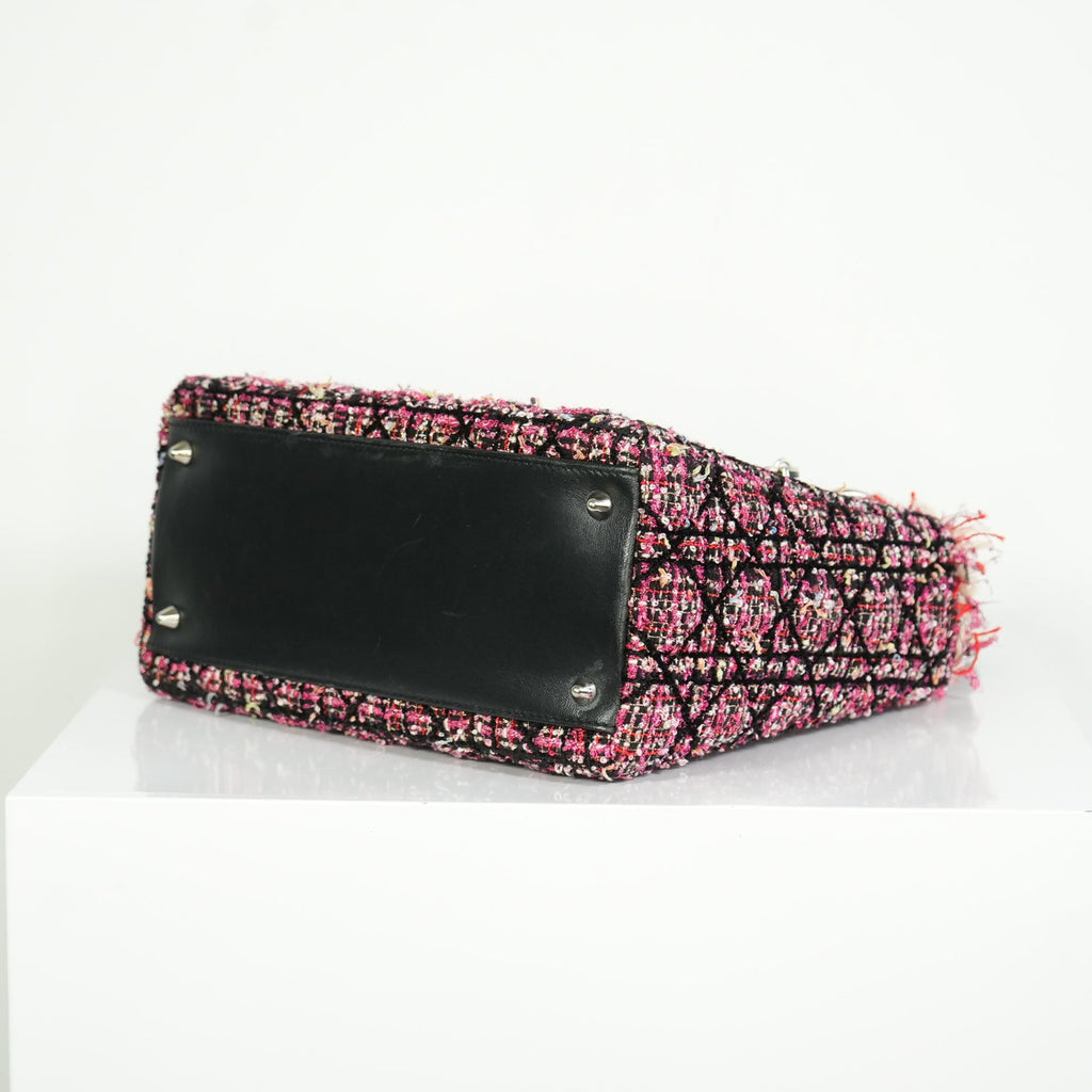 Christian Dior Lady Dior Tweed Medium Bag