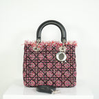 Christian Dior Lady Dior Tweed Medium Bag