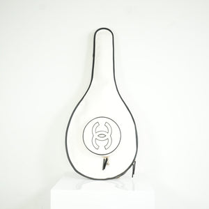Chanel 2023 Cruise Collection White Canvas Tennis Racket Holder Bag