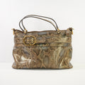Gucci Python Large Ride Bag 2010 Gold GG With Dust Bag