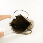 Gucci Python Large Ride Bag 2010 Gold GG With Dust Bag