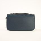 Louis Vuitton Taiga Zippy XL Wallet in Marine Blue with red & white stripe( Full Set)