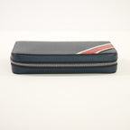 Louis Vuitton Taiga Zippy XL Wallet in Marine Blue with red & white stripe( Full Set)