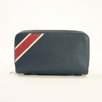Louis Vuitton Taiga Zippy XL Wallet in Marine Blue with red & white stripe( Full Set)