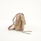 Gucci GG Marmont Pink Beige Matelasse SM Camera Bag Chevron Leather (Full Set)