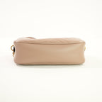 Gucci GG Marmont Pink Beige Matelasse SM Camera Bag Chevron Leather (Full Set)