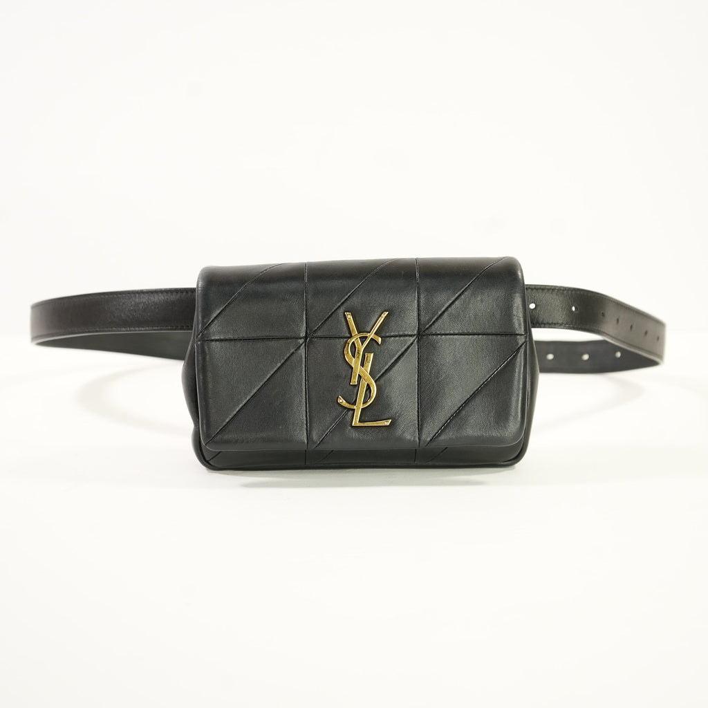 Saint Laurent Jamie Belt Bag in black leather and gold hardware