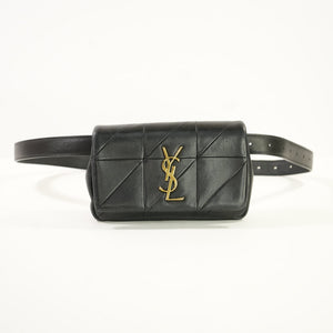 Saint Laurent Jamie Belt Bag in black leather and gold hardware