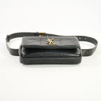 Saint Laurent Jamie Belt Bag in black leather and gold hardware