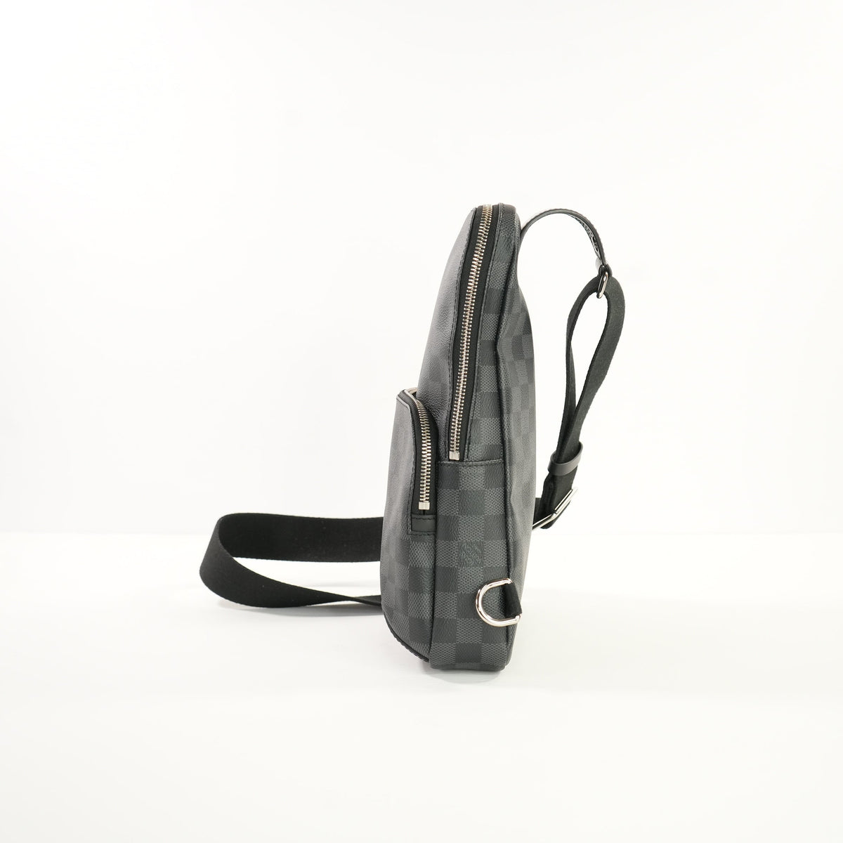 Louis Vuitton Avenue Sling Black Damier Graphite Bag, Full Set W/Paper Bag