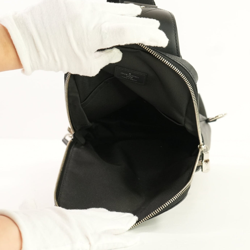 Louis Vuitton Avenue Sling Black Damier Graphite Bag, Full Set W/Paper Bag