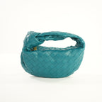 Bottega Veneta Teal Nappa Intrecciato Mini Jodie Handbag W/Dust Bag