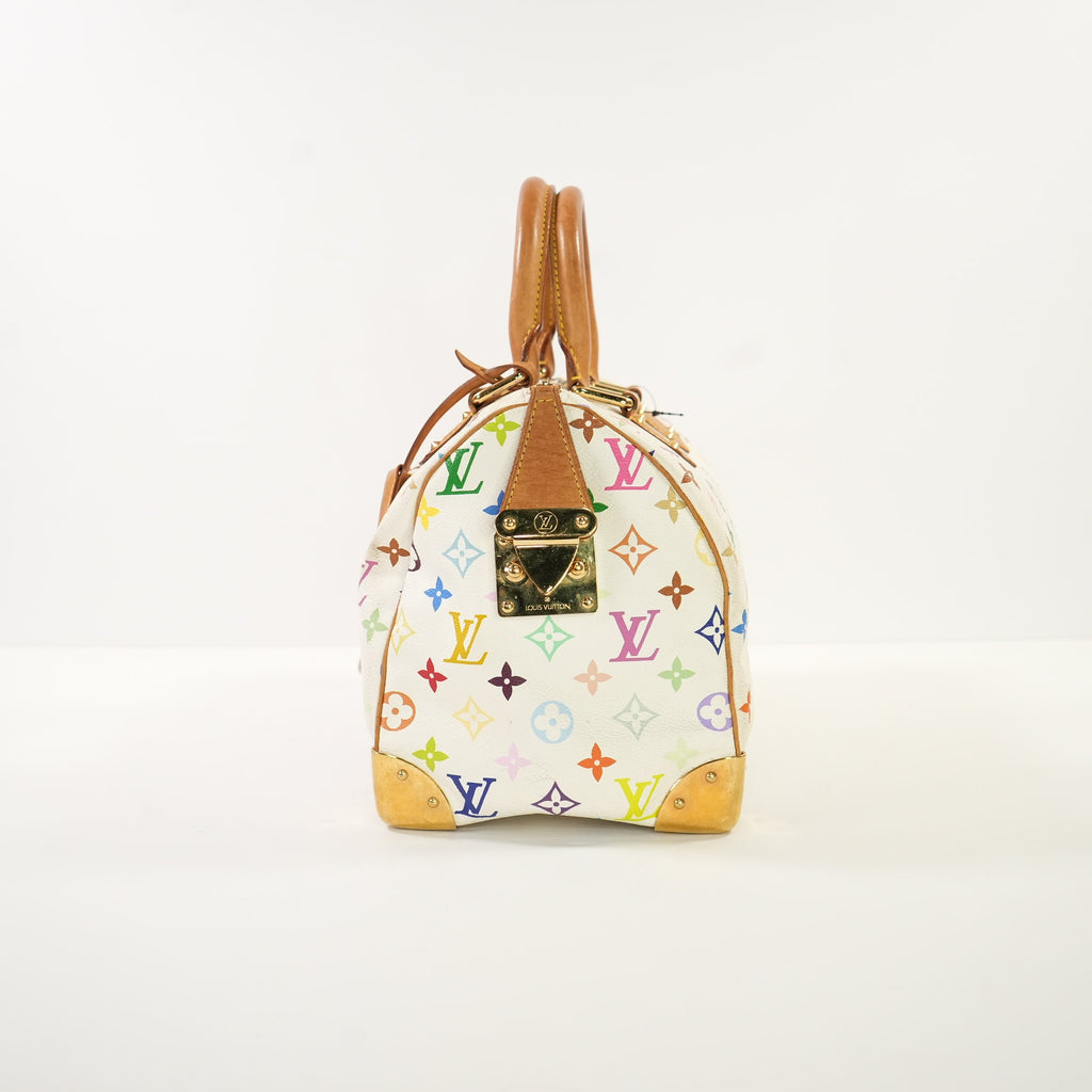 Louis Vuitton Monogram White Takashi Murakami Monogram Speedy 30