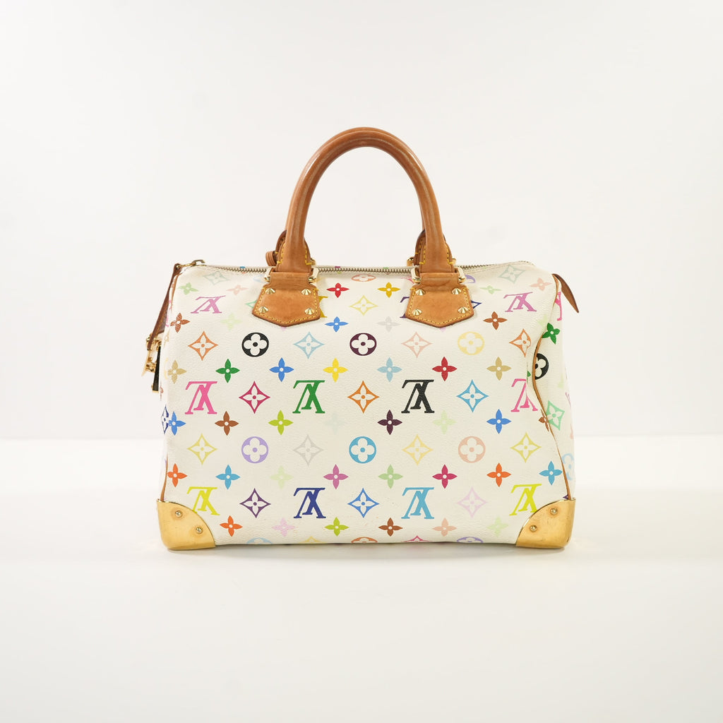Louis Vuitton Monogram White Takashi Murakami Monogram Speedy 30