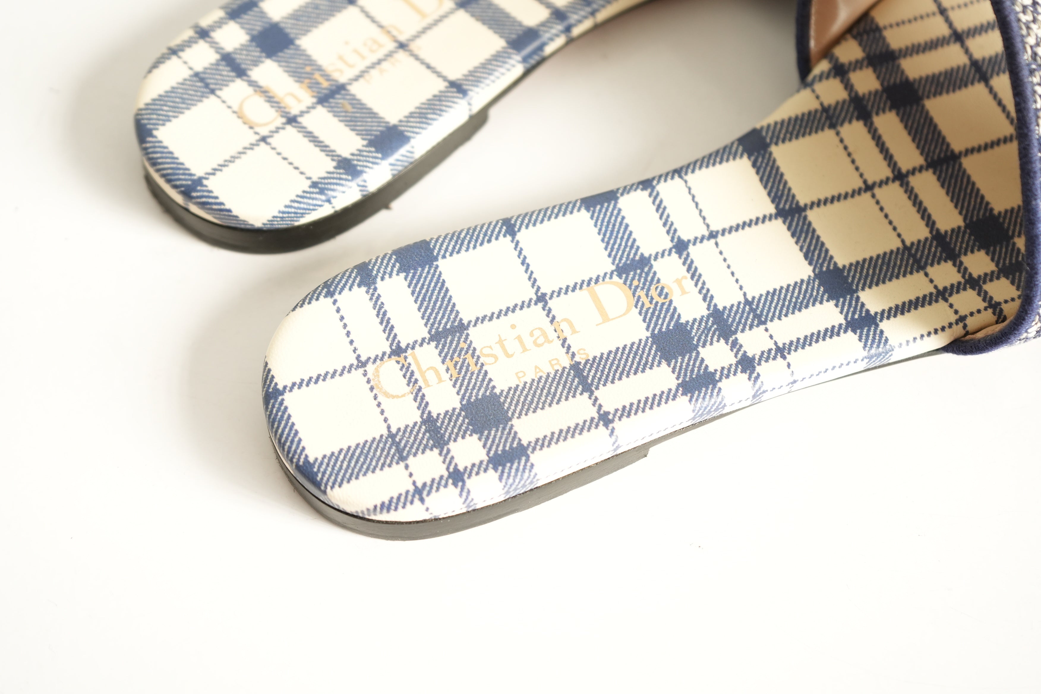 Christian Dior Blue Dway Slides Size 36 1/2