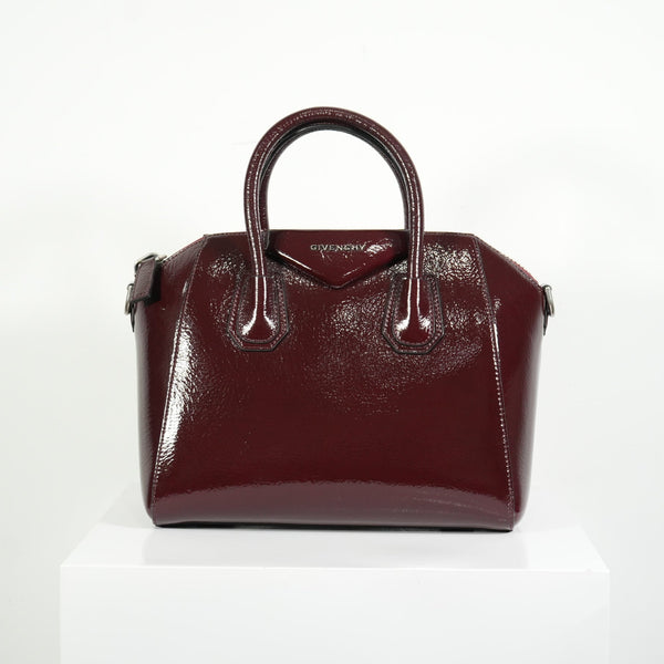 Givenchy Antigona Deep Burgundy Patent Leather Bag