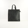 Saint Laurent Black Leather Patchwork Shopping Tote Bag w/ dust bag