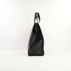 Saint Laurent Black Leather Patchwork Shopping Tote Bag w/ dust bag