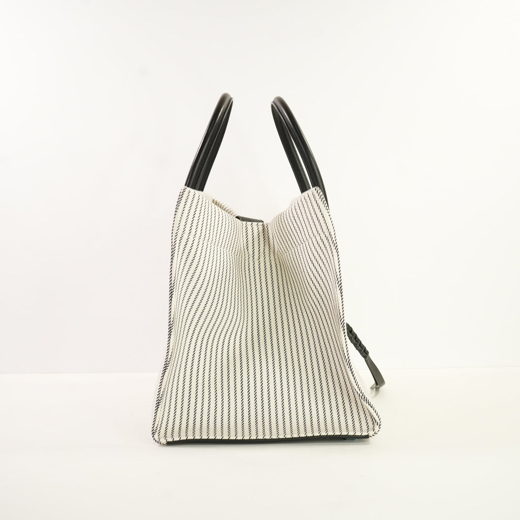 Celine Medium Phantom Luggage Tote, striped canvas 2016 With (Dust Bag)