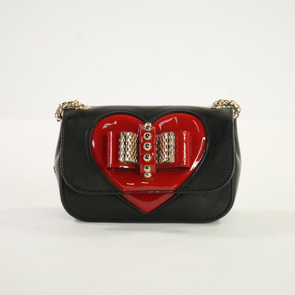 Christian Louboutin Red Heart Motif in Navy Blue Crossbody