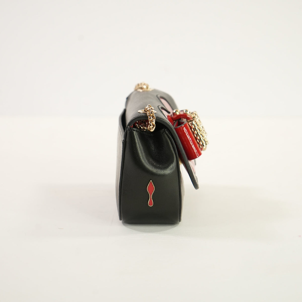 Christian Louboutin Red Heart Motif in Navy Blue Crossbody