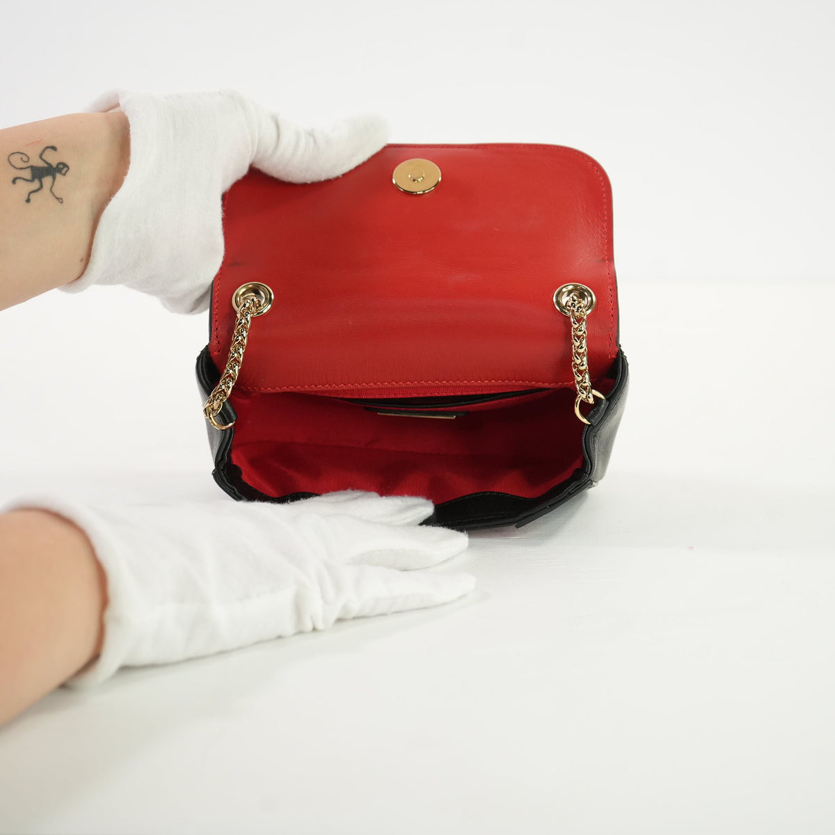 Christian Louboutin Red Heart Motif in Navy Blue Crossbody