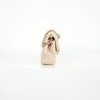 Chanel Metallic Snakeskin Medium Double Flap in Light Beige