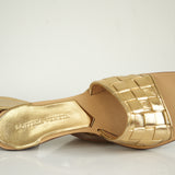 Bottega Veneta Gold Woven Sandals