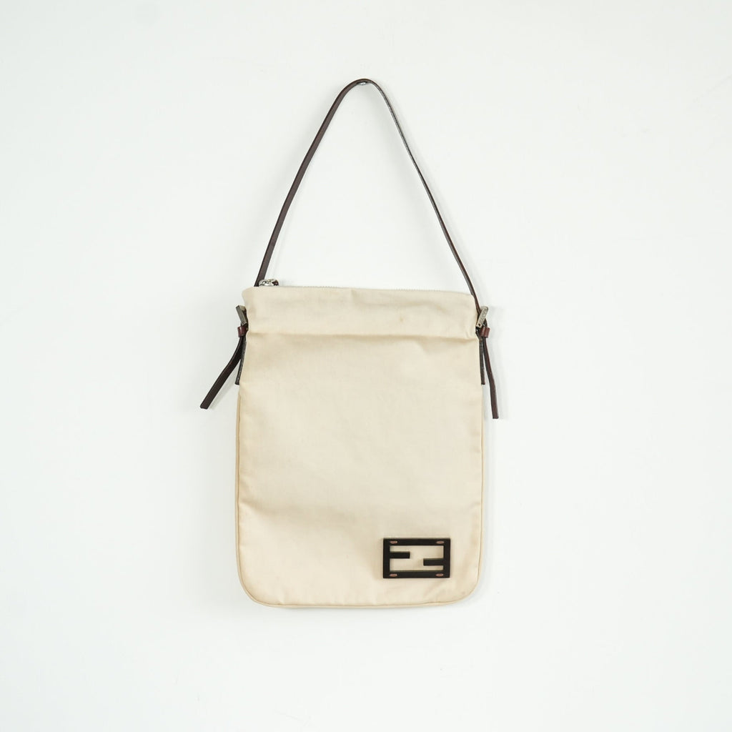 Fendi Beige Cloth Shoulder Bag