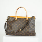 Louis Vuitton Pallas MM Monogram Safran Shoulder Bag