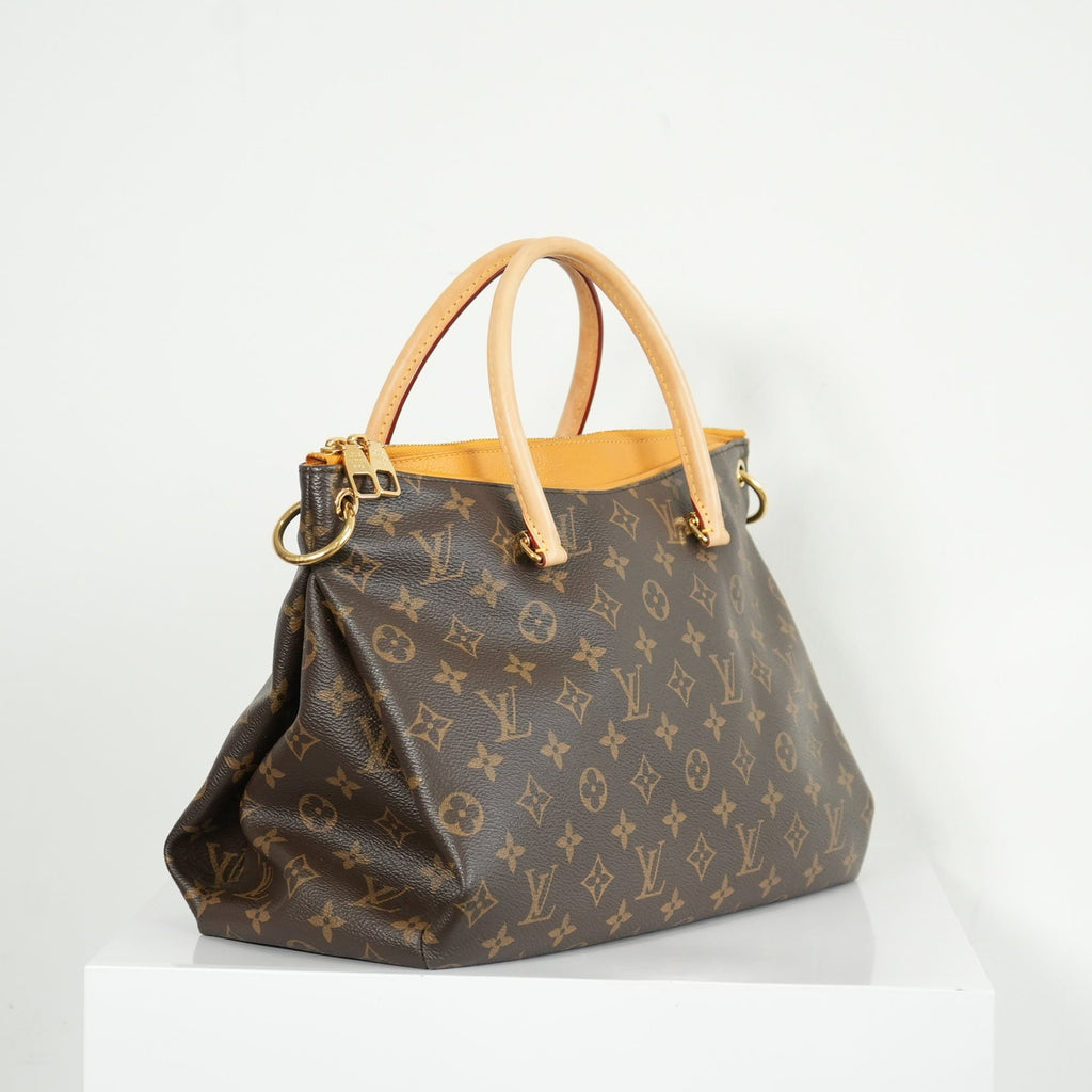 Louis Vuitton Pallas MM Monogram Safran Shoulder Bag