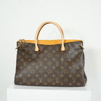 Louis Vuitton Pallas MM Monogram Safran Shoulder Bag