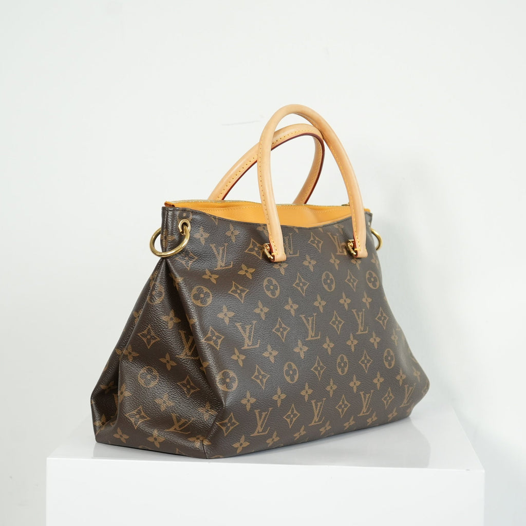 Louis Vuitton Pallas MM Monogram Safran Shoulder Bag